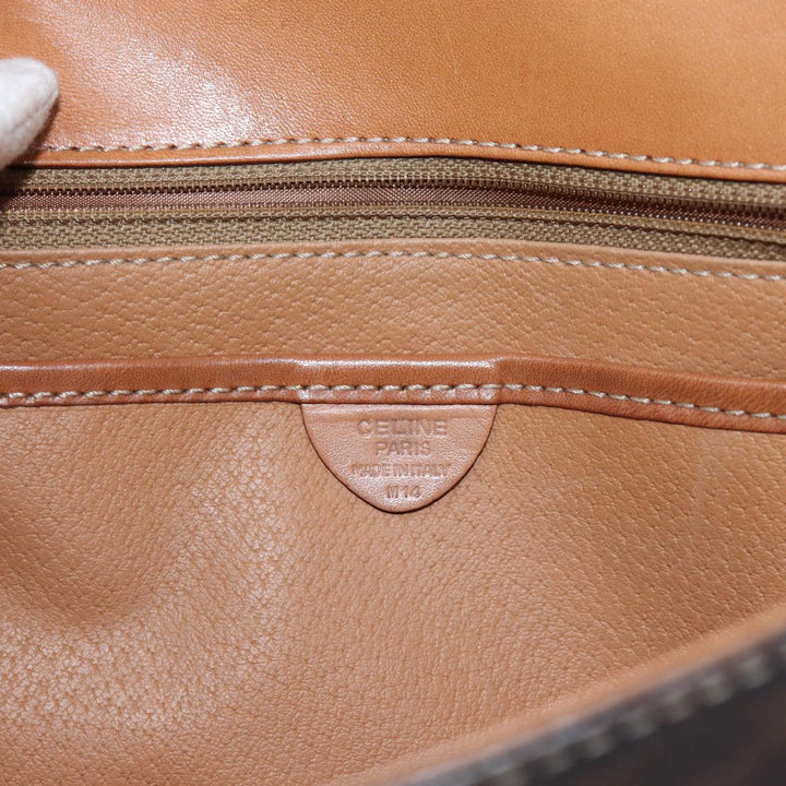 Celine Macadam Canvas Hand Bag PVC Brown  71538