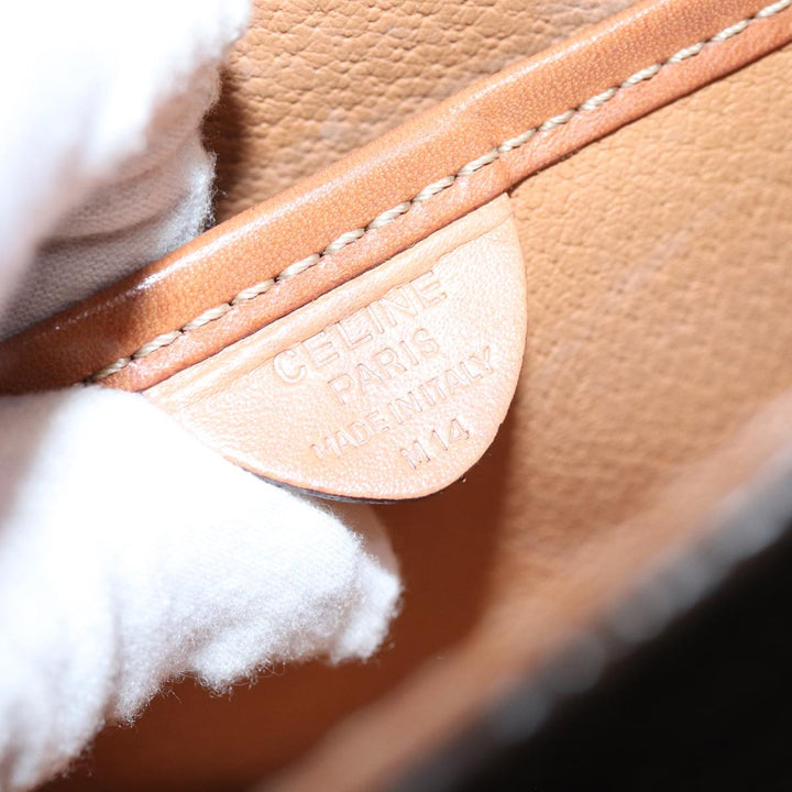 Celine Macadam Canvas Hand Bag PVC Brown  71538