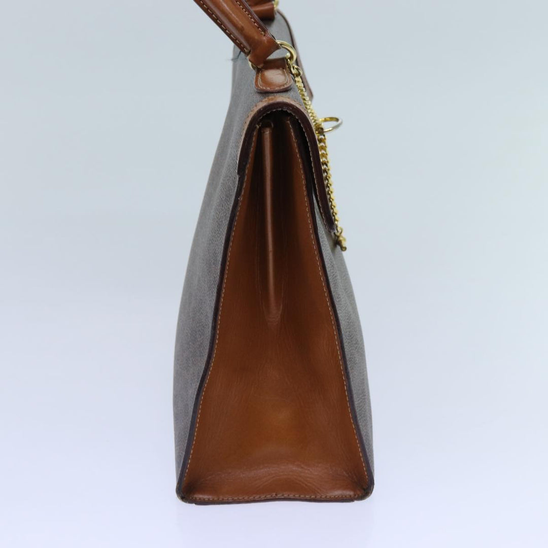 Celine Macadam Canvas Hand Bag PVC Brown  71538