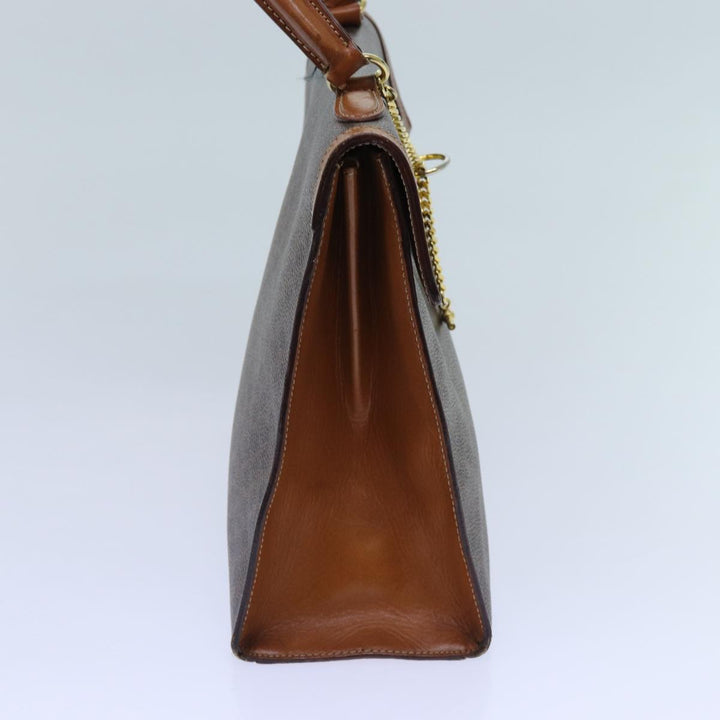 Celine Macadam Canvas Hand Bag PVC Brown  71538