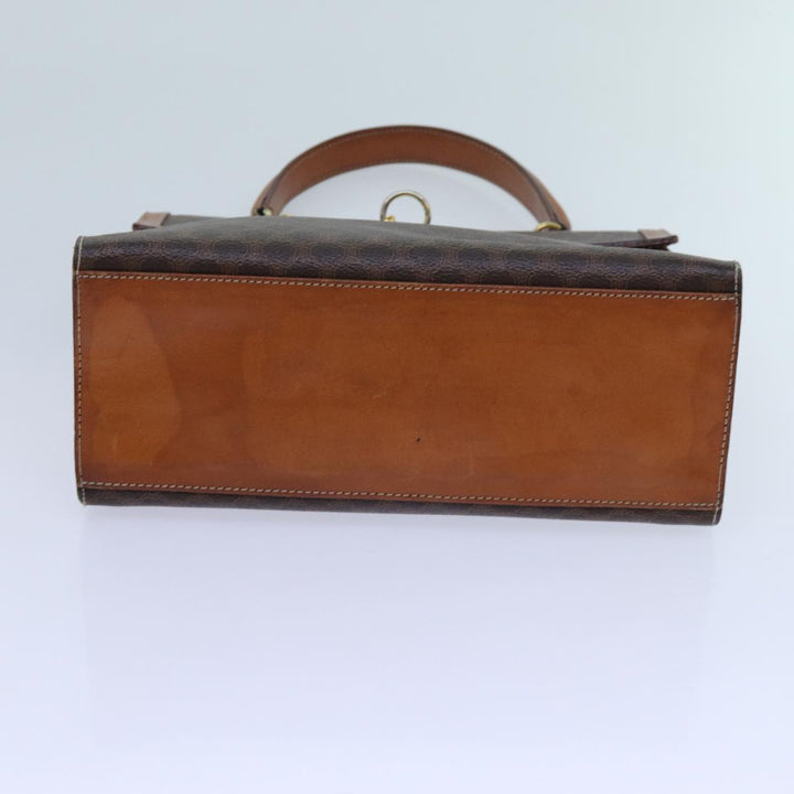 Celine Macadam Canvas Hand Bag PVC Brown  71538