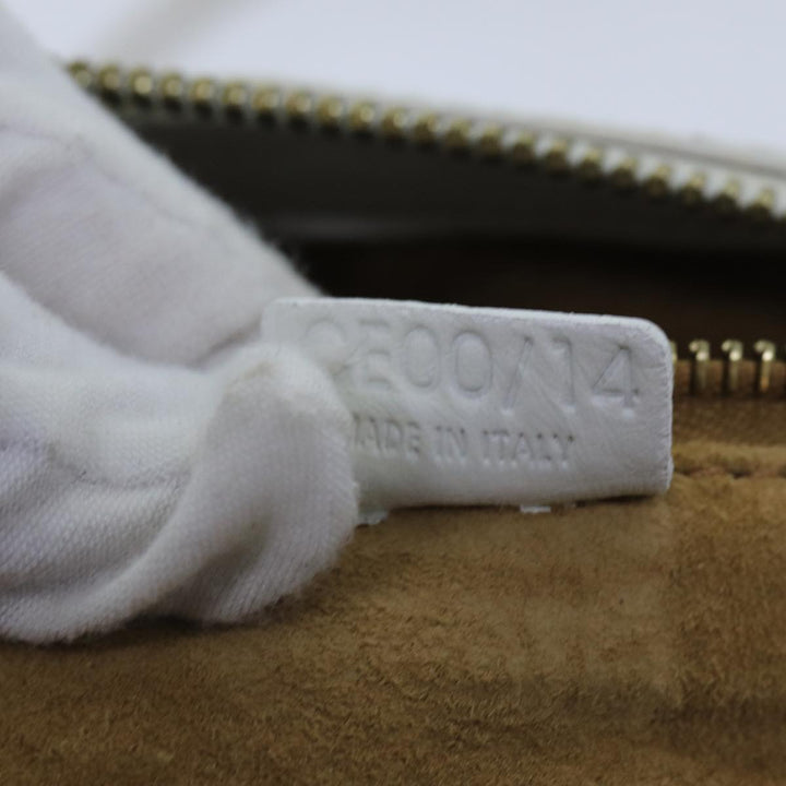 Celine Hand Bag Leather White Auth 71541