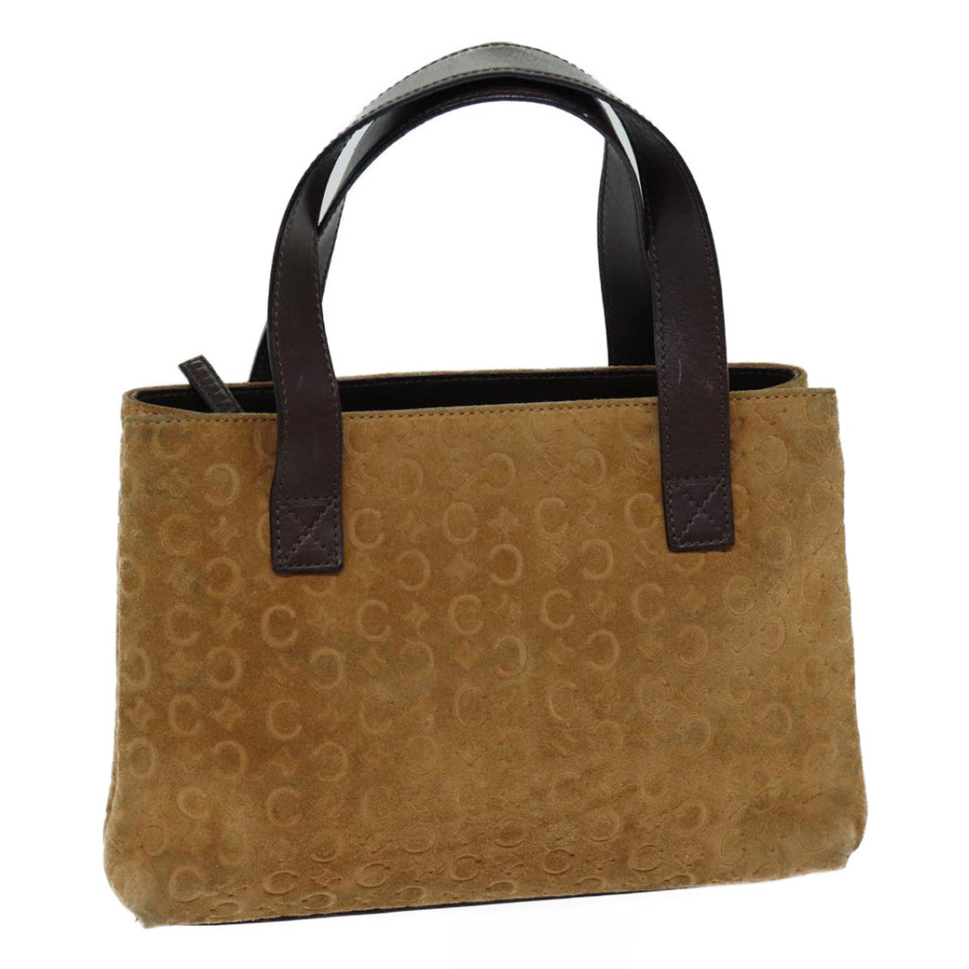 Celine C Macadam Canvas Hand Bag Beige Auth 71543