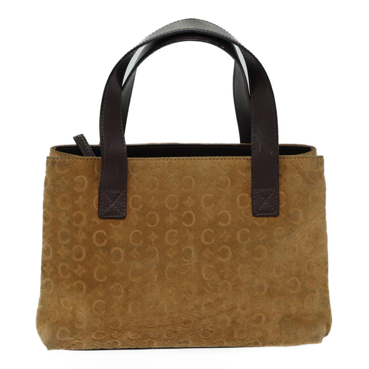 Celine C Macadam Canvas Hand Bag Beige Auth 71543