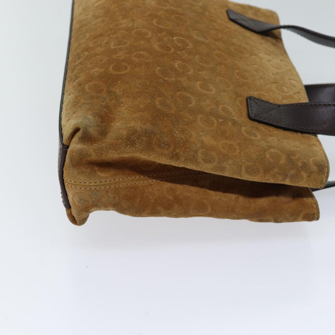 Celine C Macadam Canvas Hand Bag Beige Auth 71543