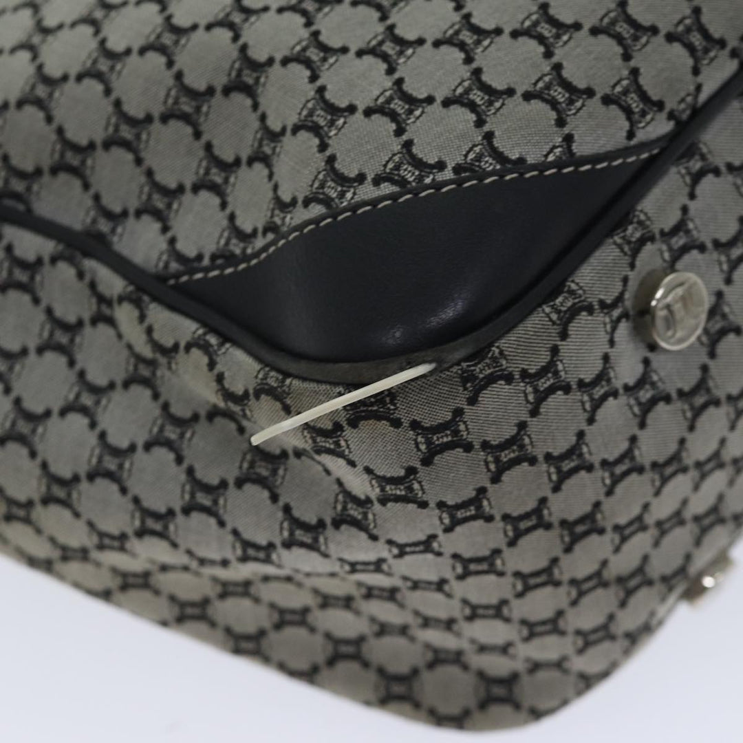 Celine Macadam Canvas Hand Bag Gray Auth 71545
