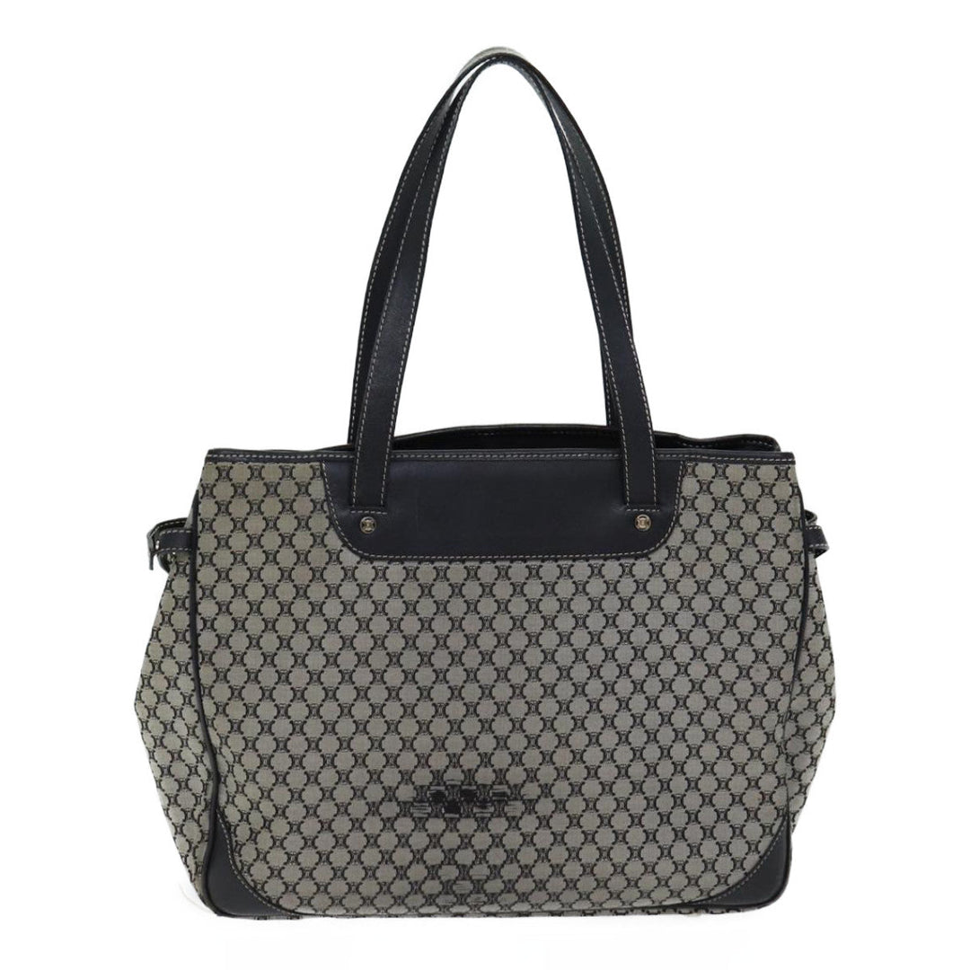 Celine Macadam Canvas Hand Bag Gray Auth 71545