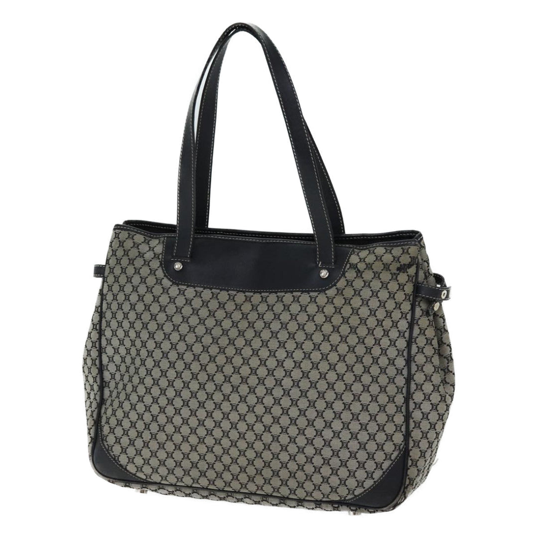 Celine Macadam Canvas Hand Bag Gray Auth 71545