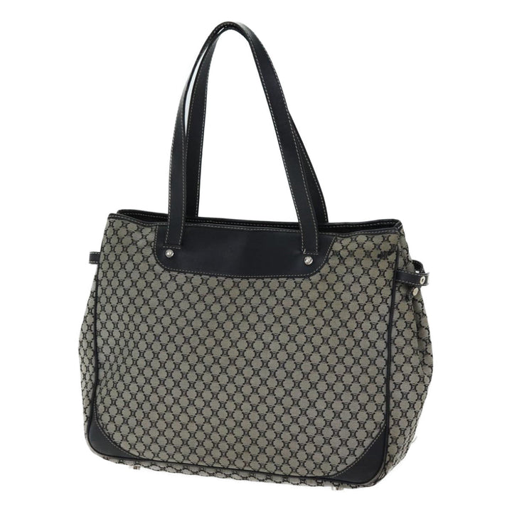 Celine Macadam Canvas Hand Bag Gray Auth 71545