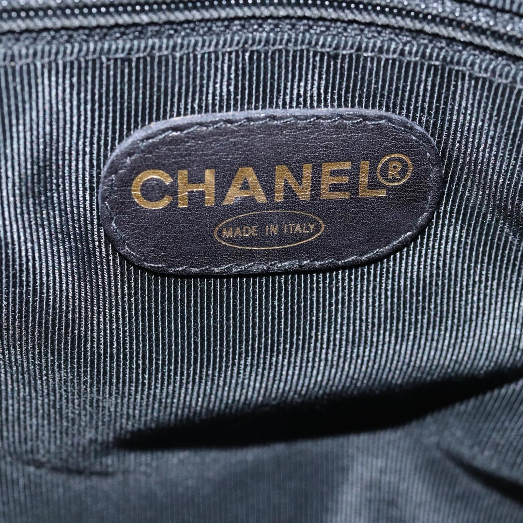 Top Quality Chanel Chain Shoulder Bag Patent leather Black CC Auth 71572