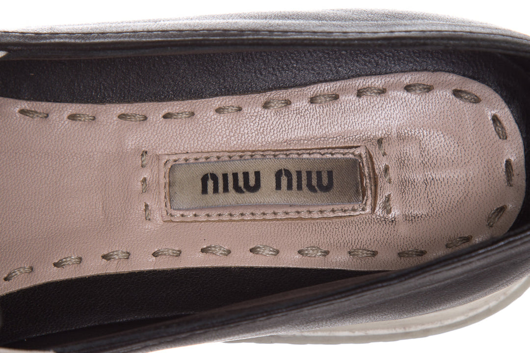 Miu Miu Black Bow Sneakers SZ 38.5