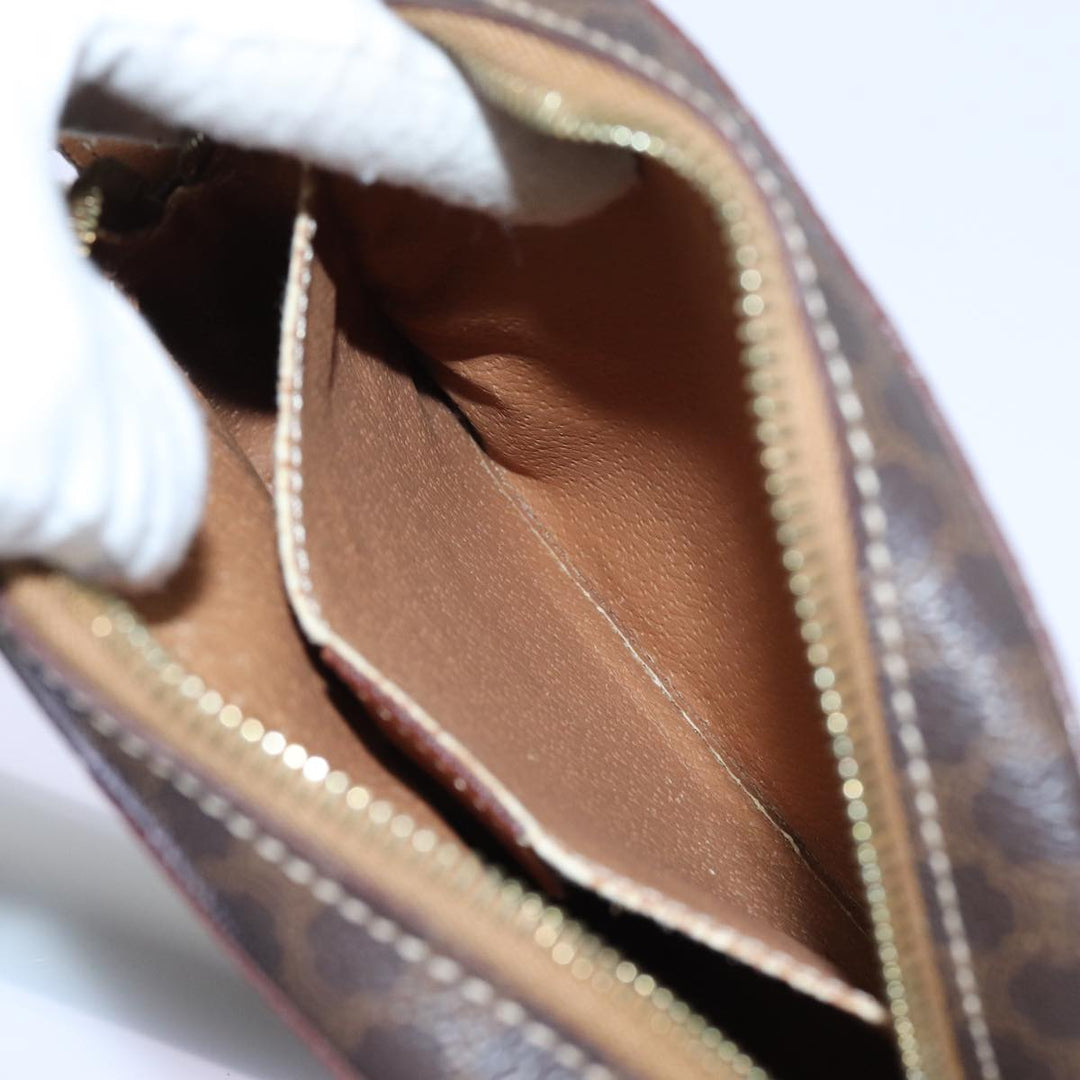 Celine Macadam Canvas Shoulder Bag PVC Brown Auth 71879