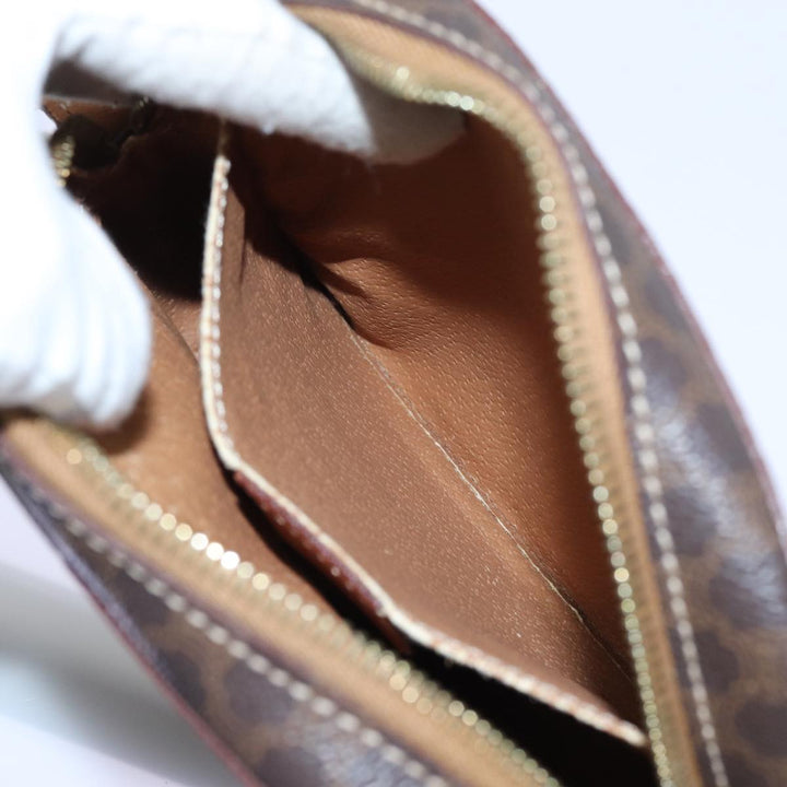Celine Macadam Canvas Shoulder Bag PVC Brown Auth 71879