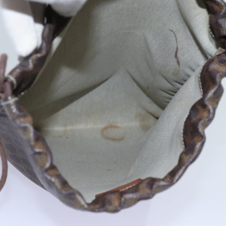 Celine Macadam Canvas purse Pouch PVC Brown  71887