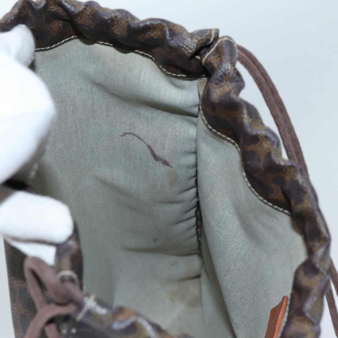 Celine Macadam Canvas purse Pouch PVC Brown  71887
