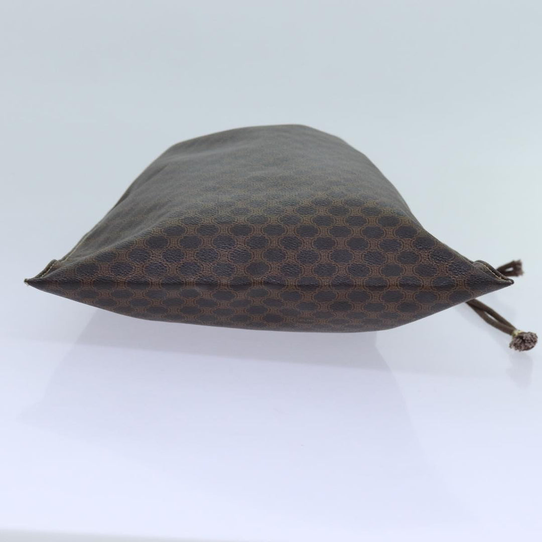 Celine Macadam Canvas purse Pouch PVC Brown  71887