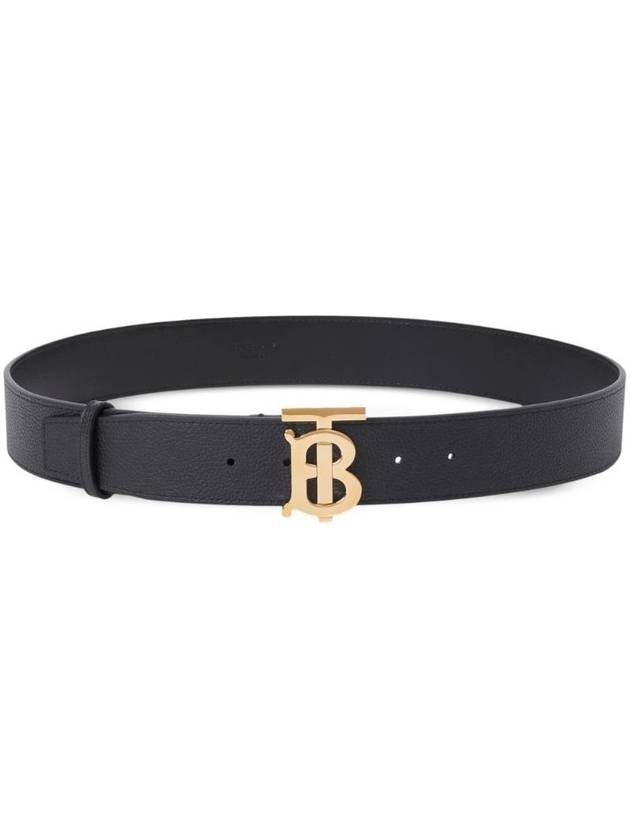 Burberry TB Logo Leather Belt Black