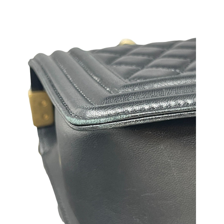Top Quality Chanel Top Quality Chanel Boy New Bag Quilted Lambskin Old Medium - Black