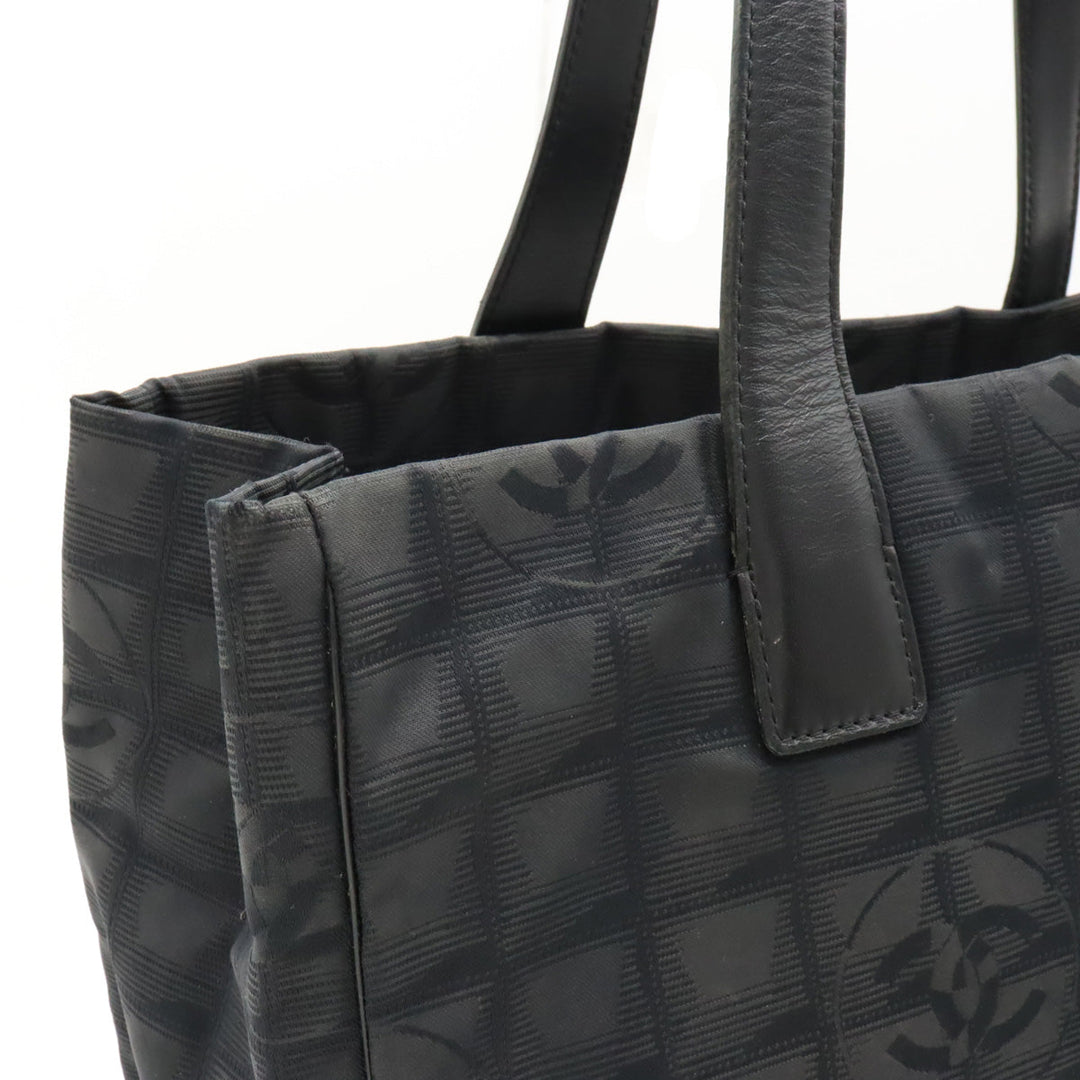 Top Quality Chanel NEW LABEL LINE  MM TORTE BAG Nylon  Black Black Gold  A15991
