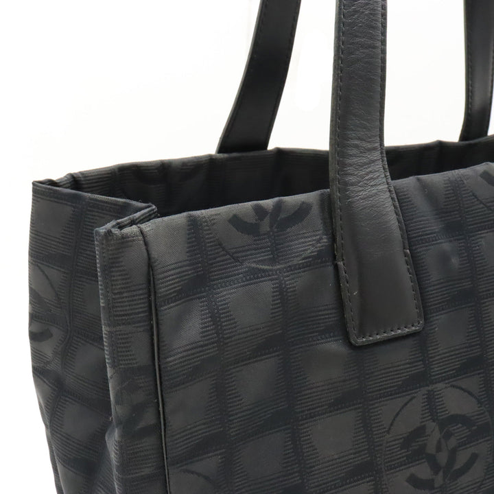Top Quality Chanel NEW LABEL LINE  MM TORTE BAG Nylon  Black Black Gold  A15991