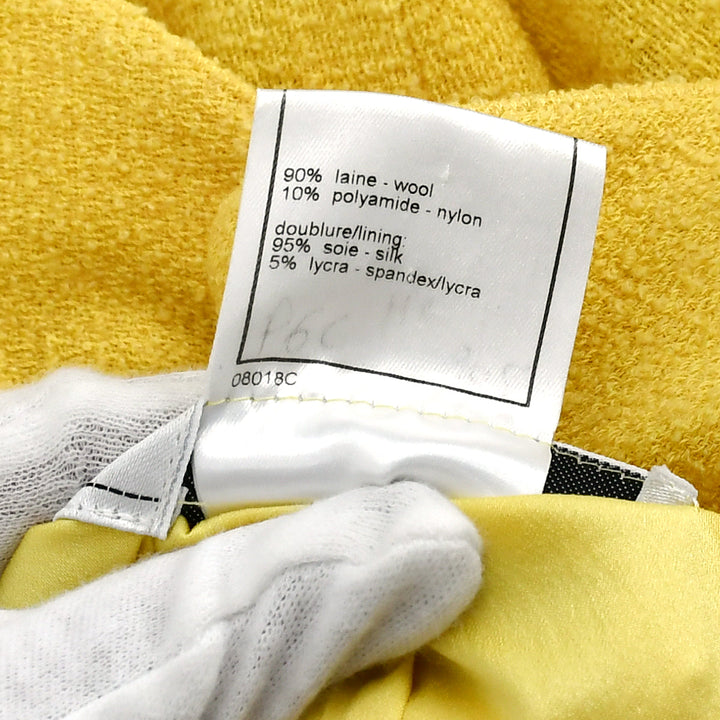 Top Quality Chanel Single Breasted Jacket Yellow 99C #40