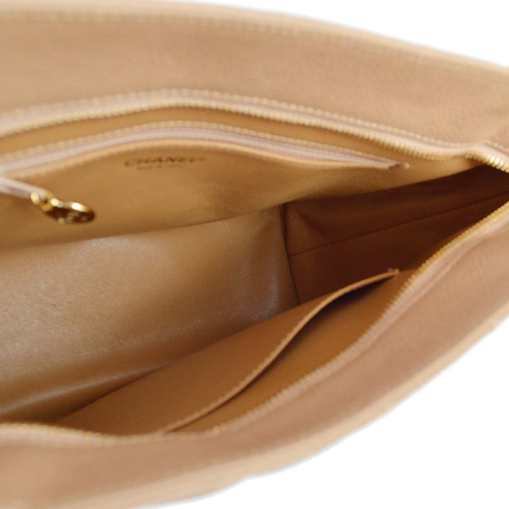 Top Quality Chanel 2001-2003 Medallion Tote Beige Caviar