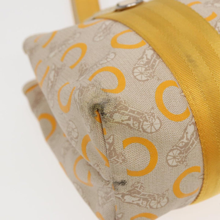 Celine C Saluki Hand Bag Yellow Beige Auth 72063