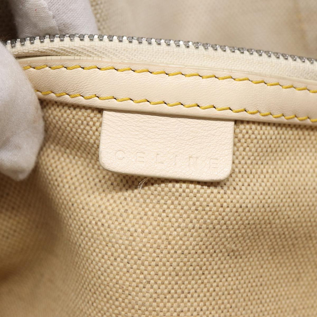 Celine C Saluki Hand Bag Yellow Beige Auth 72063