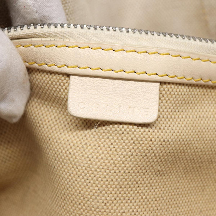 Celine C Saluki Hand Bag Yellow Beige Auth 72063