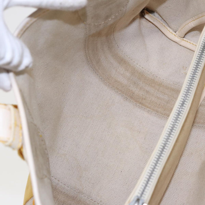 Celine C Saluki Hand Bag Yellow Beige Auth 72063