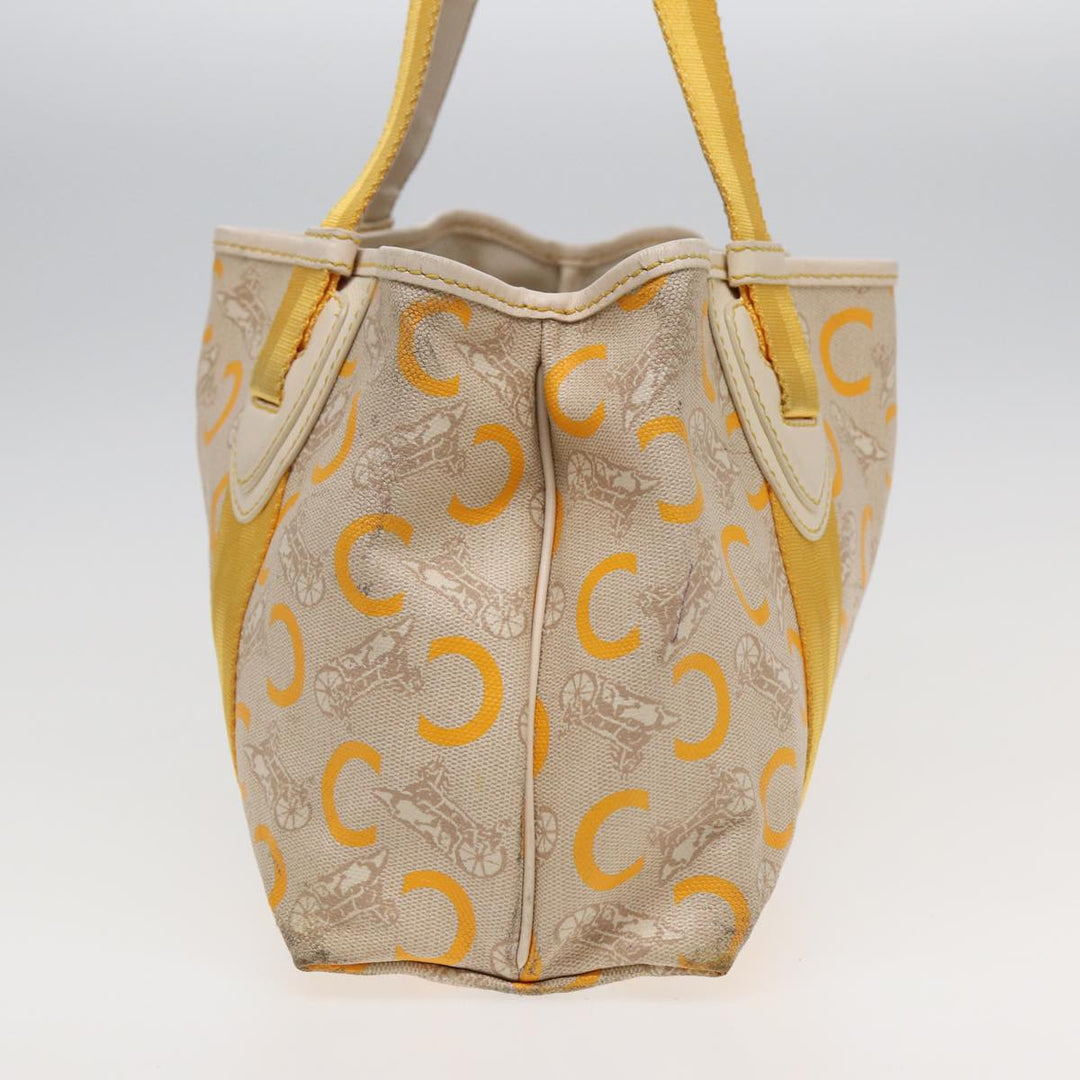 Celine C Saluki Hand Bag Yellow Beige Auth 72063