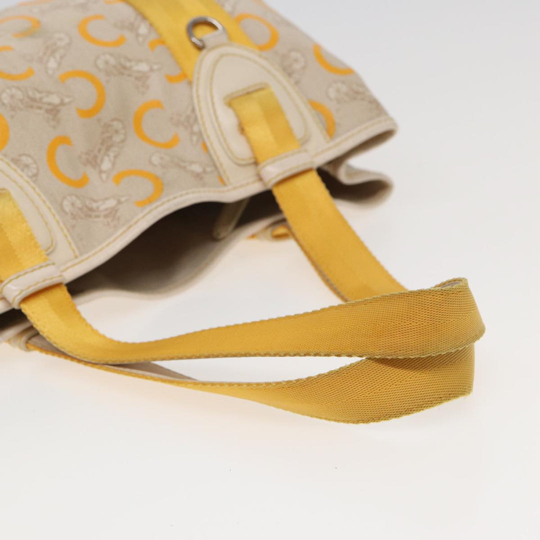 Celine C Saluki Hand Bag Yellow Beige Auth 72063