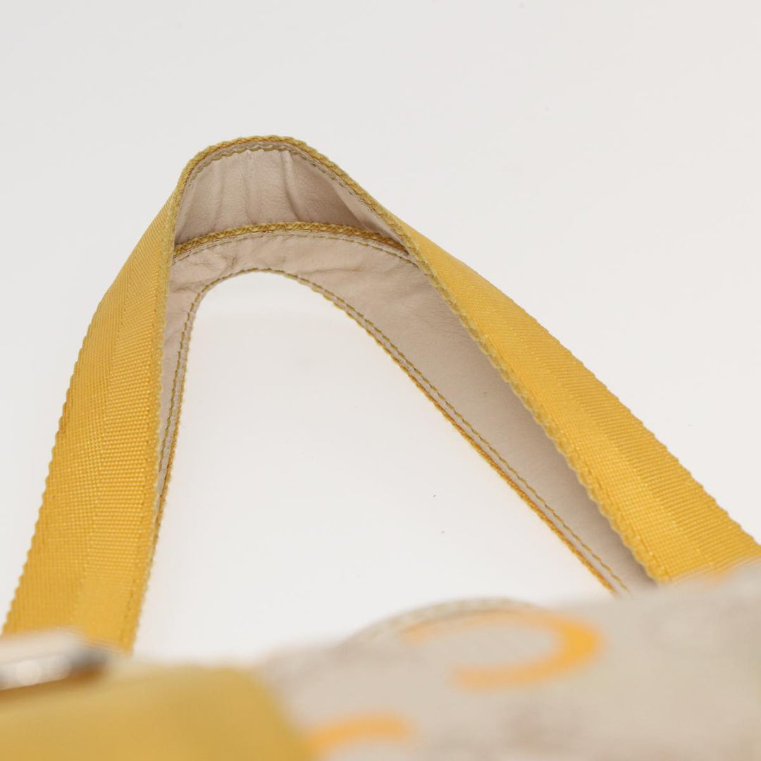 Celine C Saluki Hand Bag Yellow Beige Auth 72063