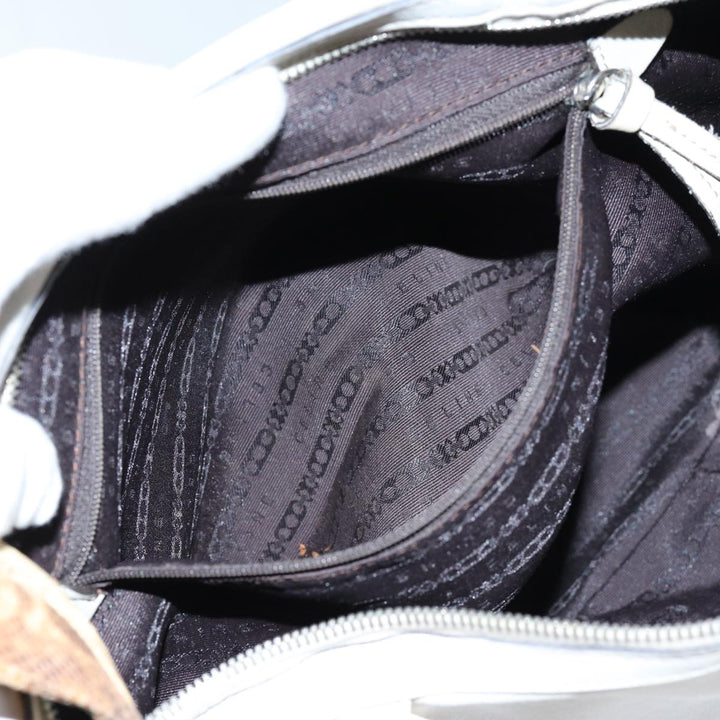 Top Quality Celine Shoulder Bag Leather White Auth 72072