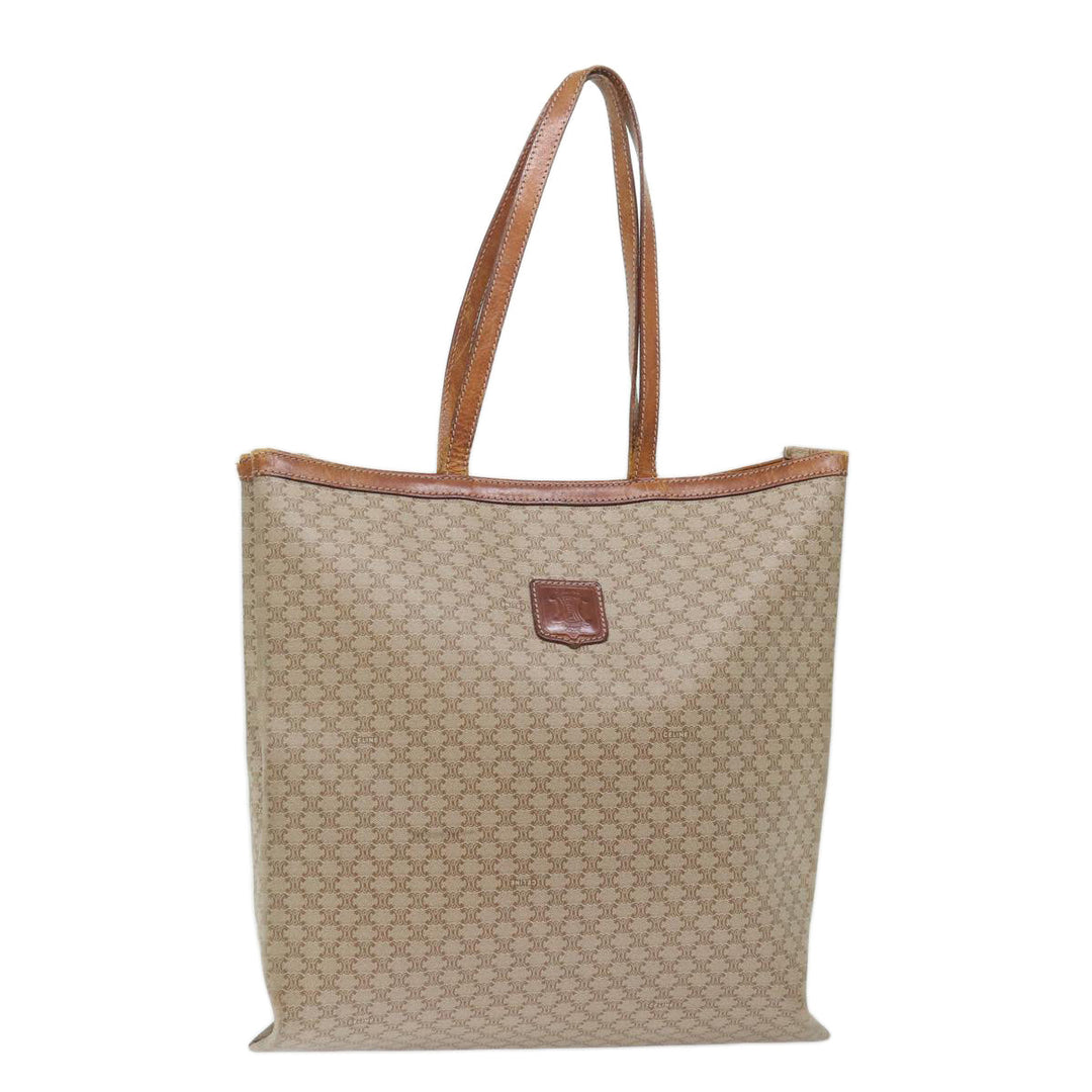 Celine Macadam Canvas Shoulder Bag Beige  72092