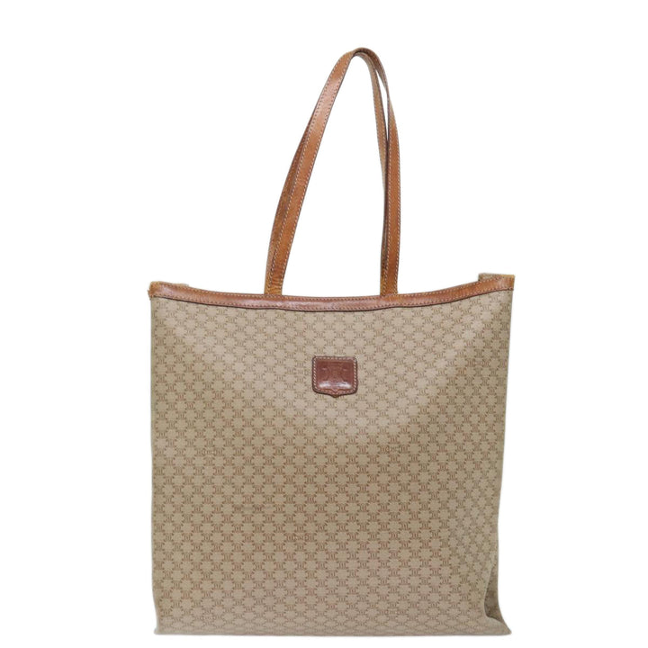Celine Macadam Canvas Shoulder Bag Beige  72092