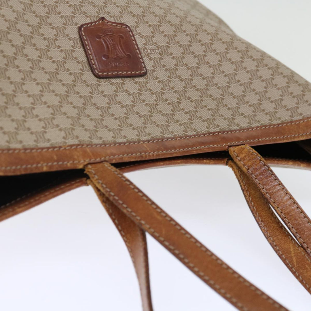 Celine Macadam Canvas Shoulder Bag Beige  72092