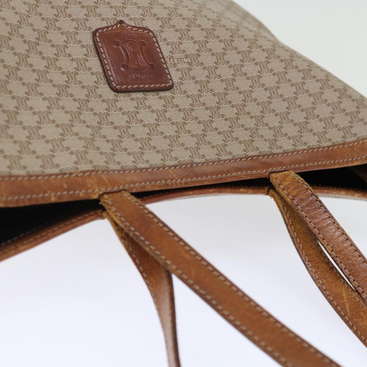 Celine Macadam Canvas Shoulder Bag Beige  72092