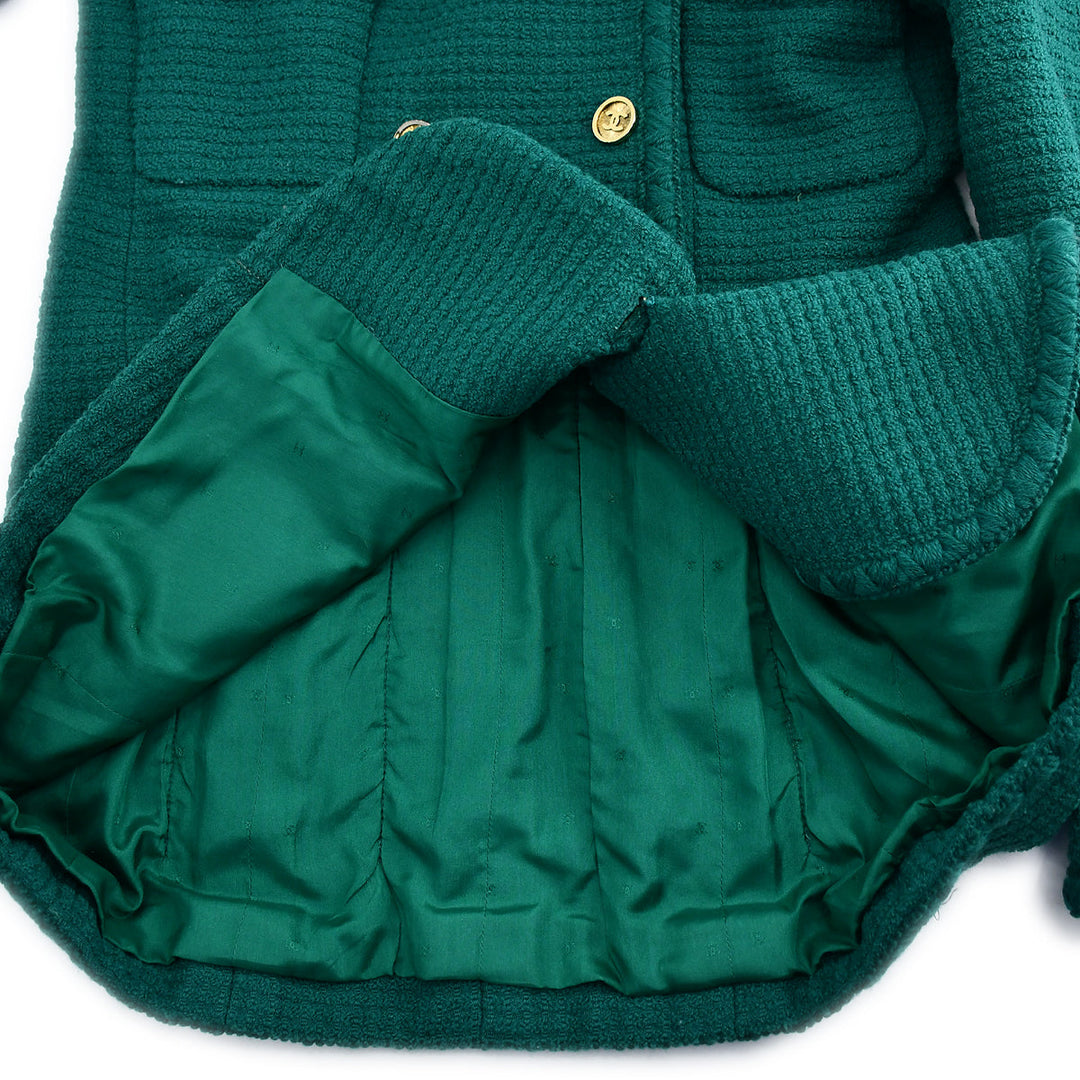 Top Quality Chanel Double Breasted Jacket Green 23 #40