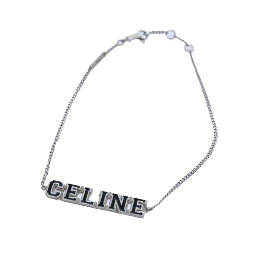 Celine Bracelet Silver Auth 72100