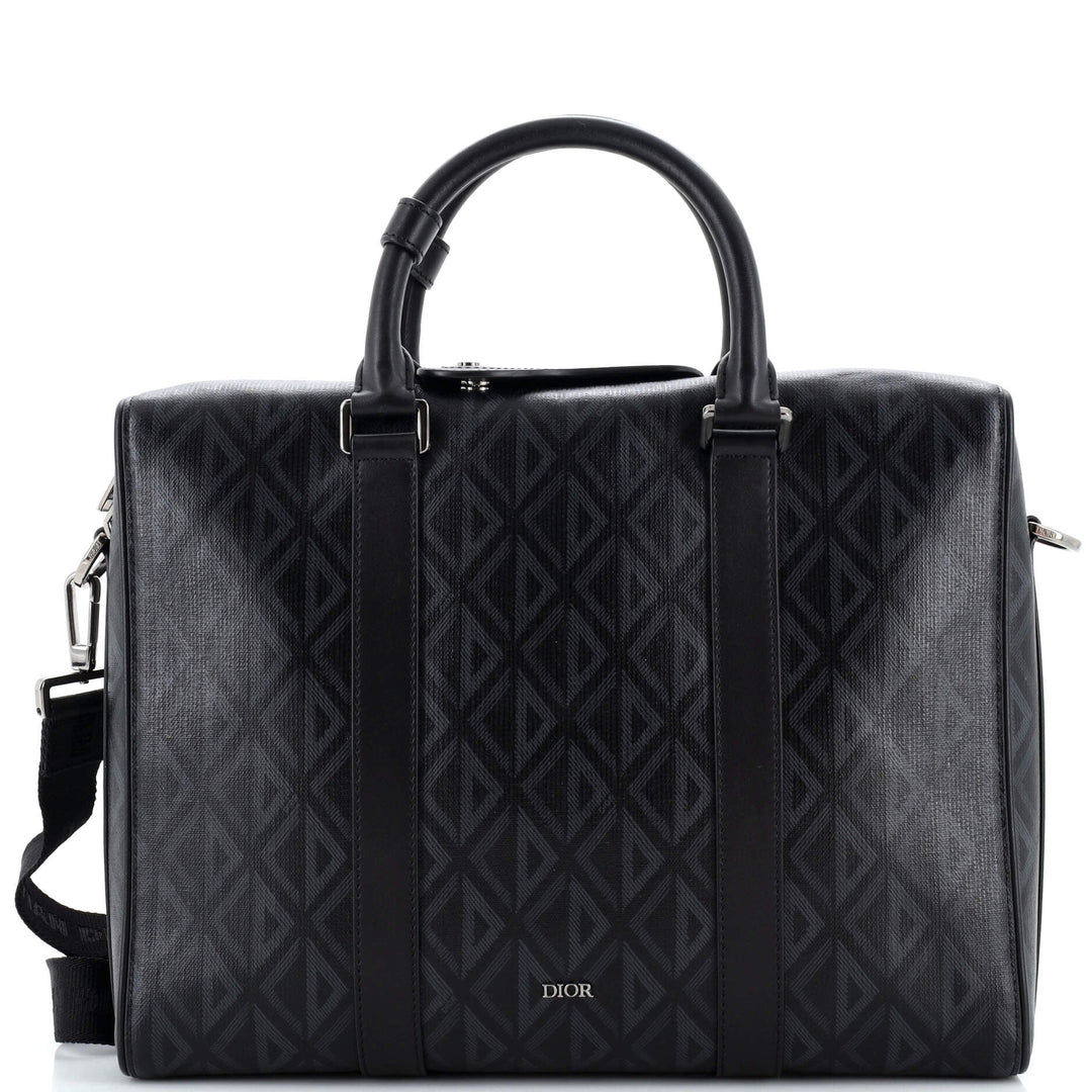 Top quality Dior Lingot Briefcase CD Diamond Coated Canvas and Leather