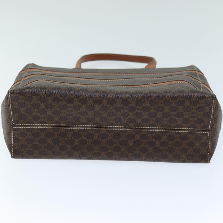 Celine Macadam Canvas Tote Bag PVC Brown Auth 72136