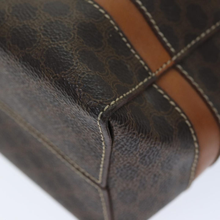 Celine Macadam Canvas Tote Bag PVC Brown Auth 72136