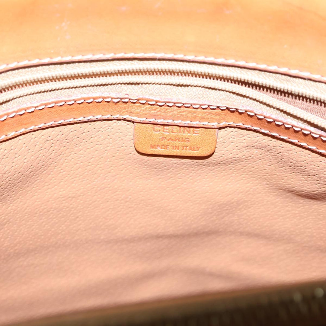 Celine Macadam Canvas Tote Bag PVC Brown Auth 72136