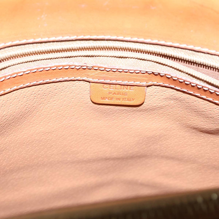 Celine Macadam Canvas Tote Bag PVC Brown Auth 72136