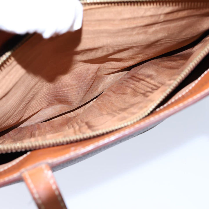 Celine Macadam Canvas Tote Bag PVC Brown Auth 72136