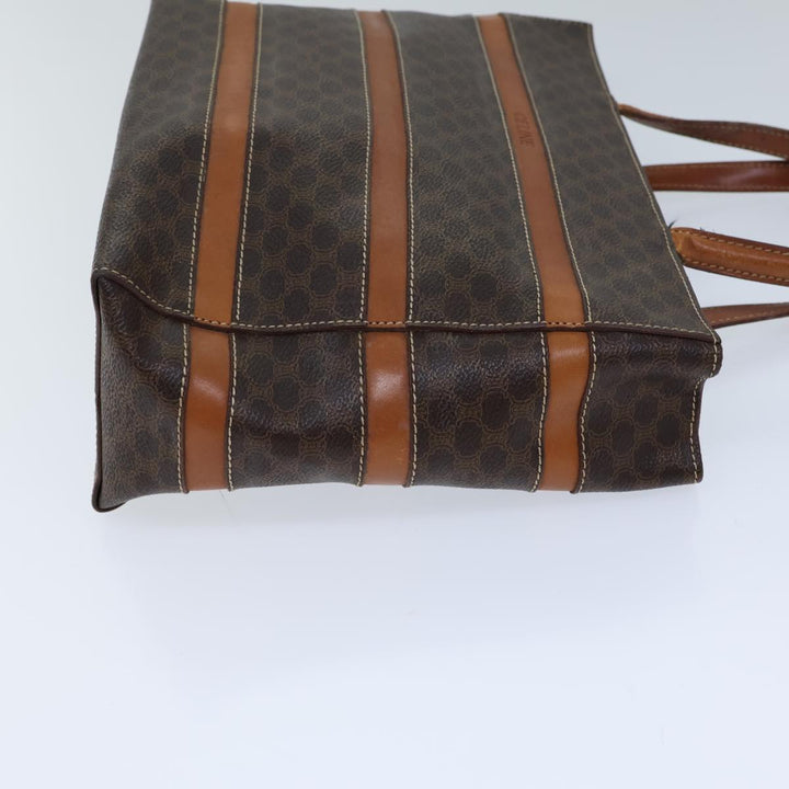 Celine Macadam Canvas Tote Bag PVC Brown Auth 72136