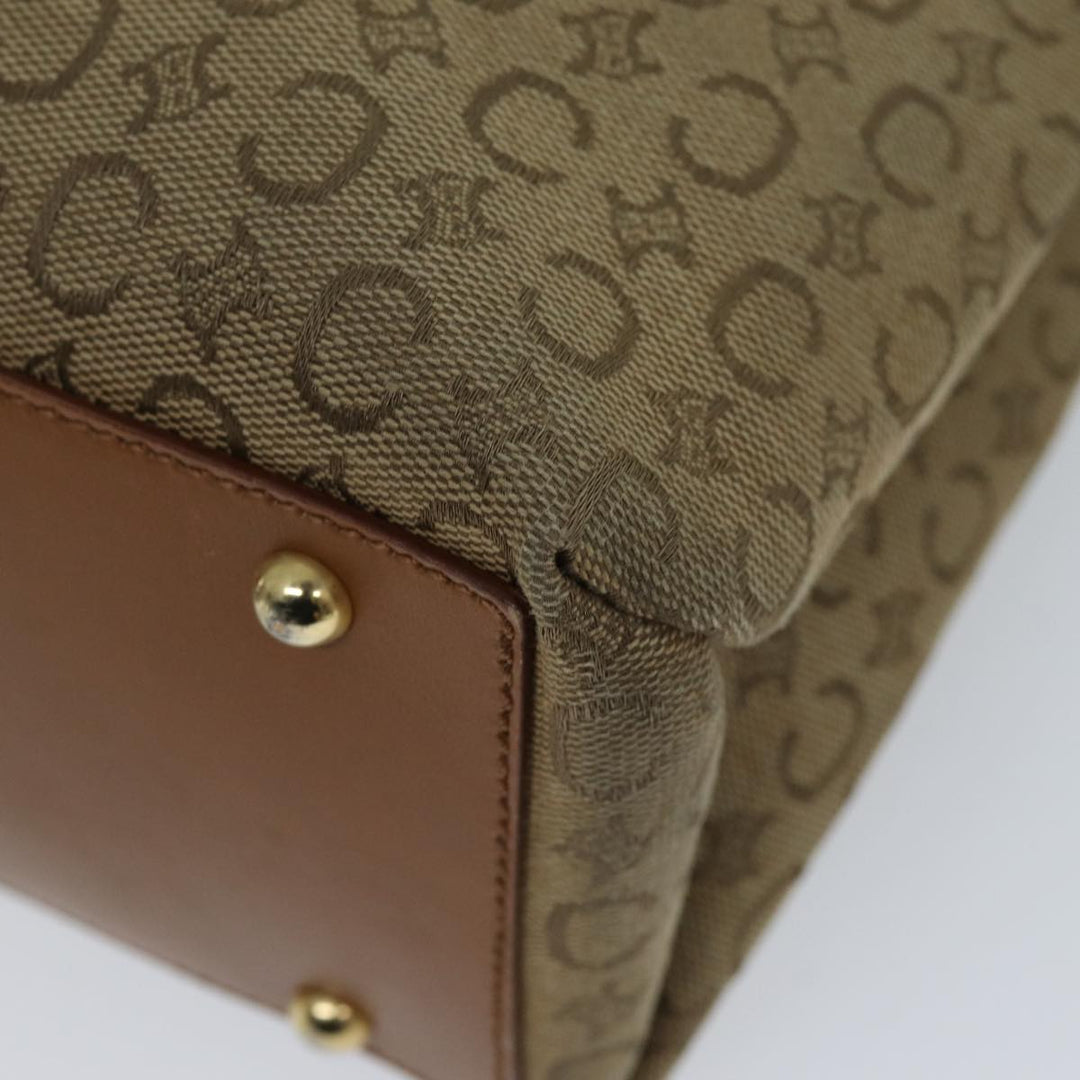 Celine C Macadam Canvas Tote Bag Beige Auth 72148