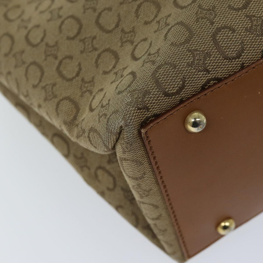 Celine C Macadam Canvas Tote Bag Beige Auth 72148
