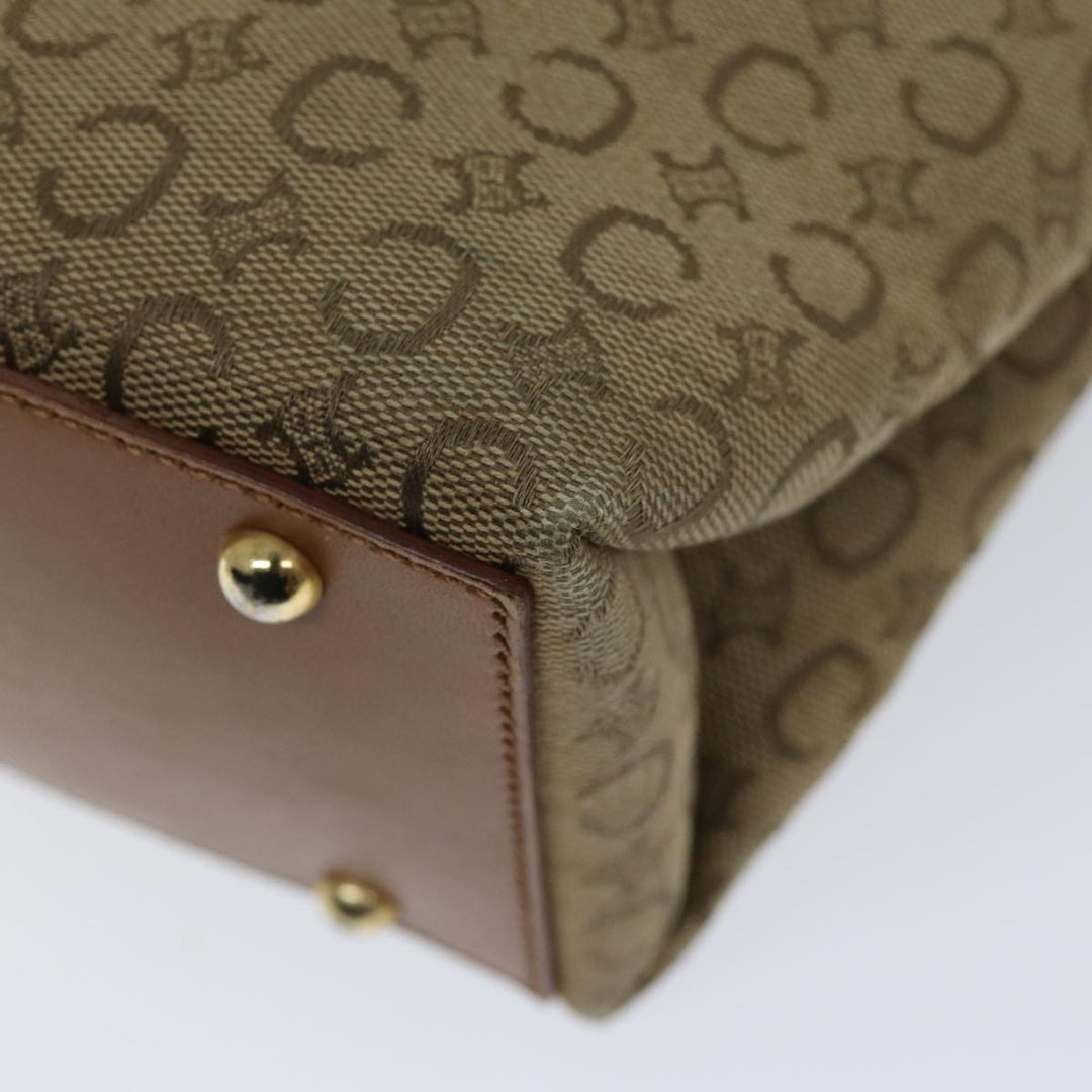Celine C Macadam Canvas Tote Bag Beige Auth 72148